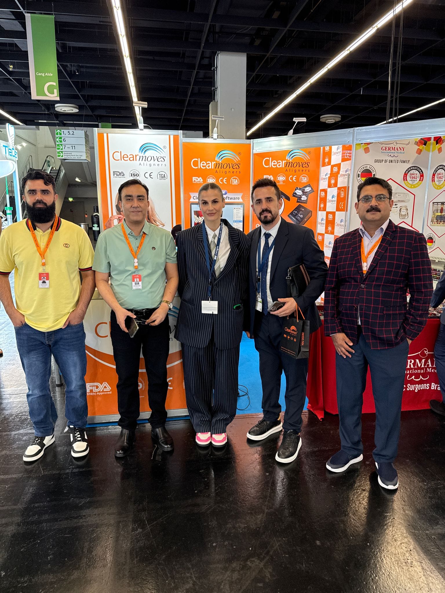 Clear Moves Aligners team at the IDS Cologne 2025 dental trade fair in Germany