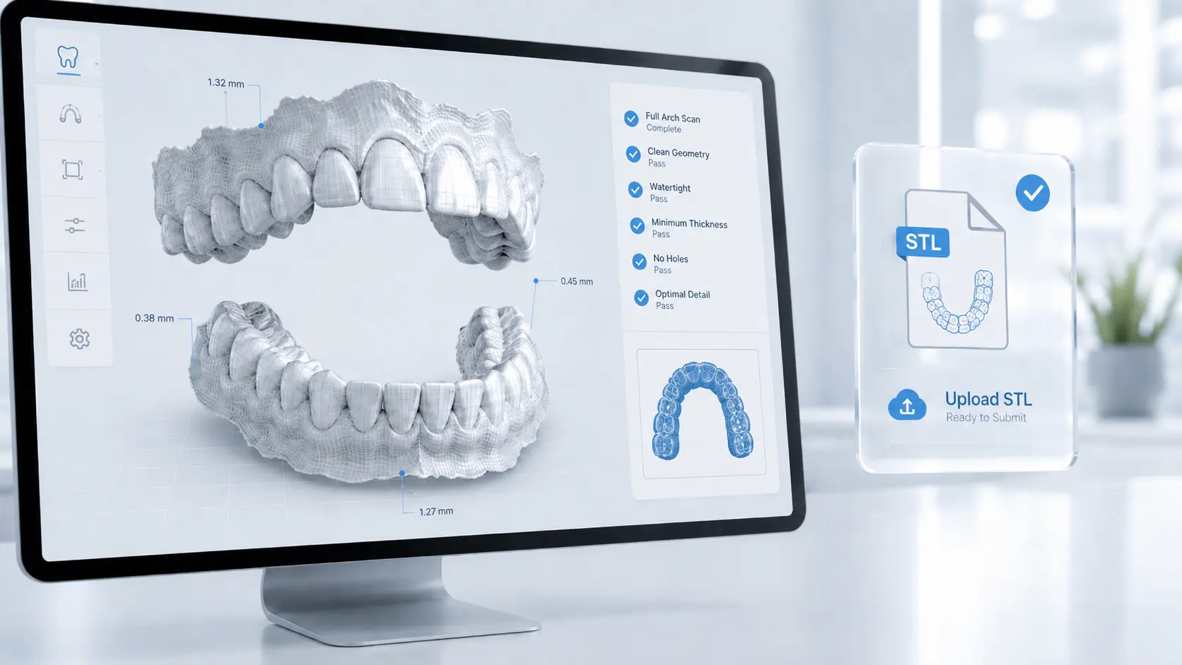 STL File Requirements for Clear Aligner Treatment Planning
