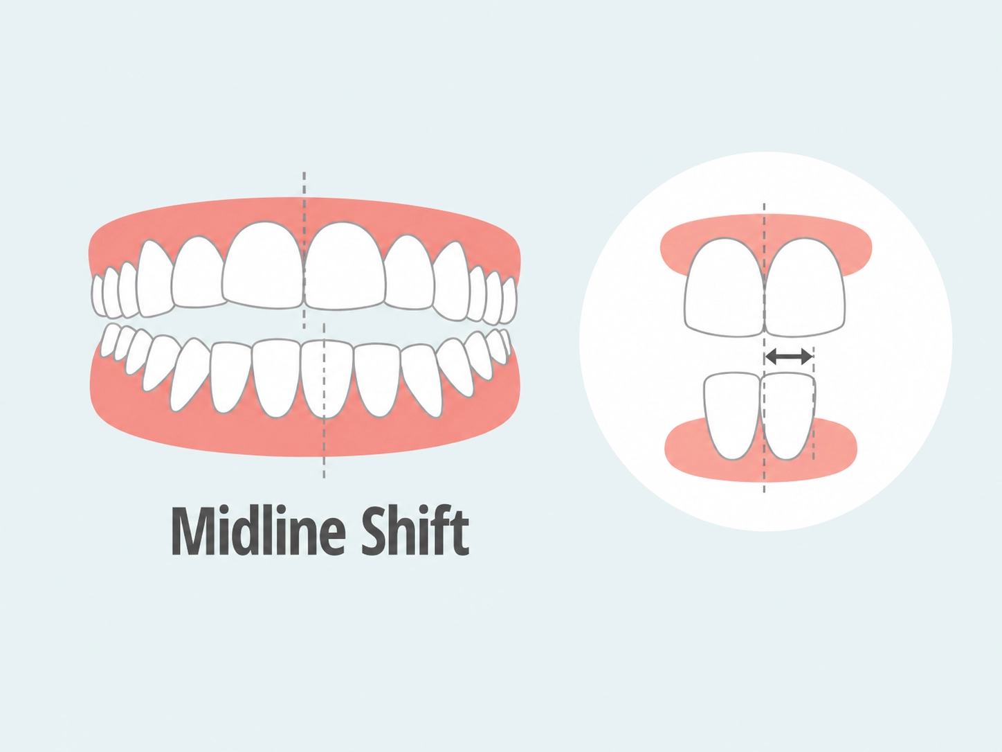Fixing midline shift with Clear Moves Aligners