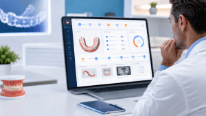 doctor seeing clear aligner case management system